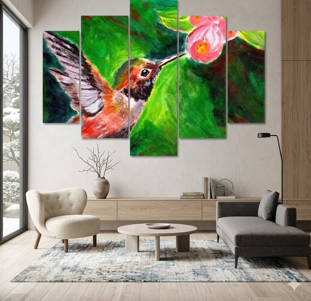 COLIBRI ¡CUADRO 5 PIEZAS!